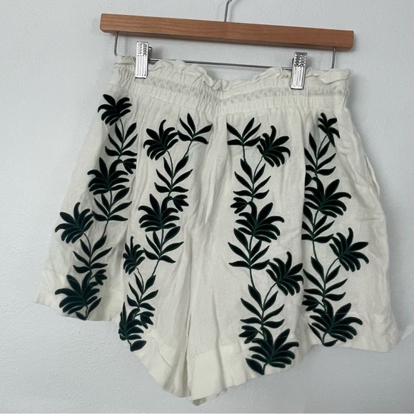 HOUSE OF HARLOW LINEN SHORTS EMBROIDERED - Picture 8 of 8